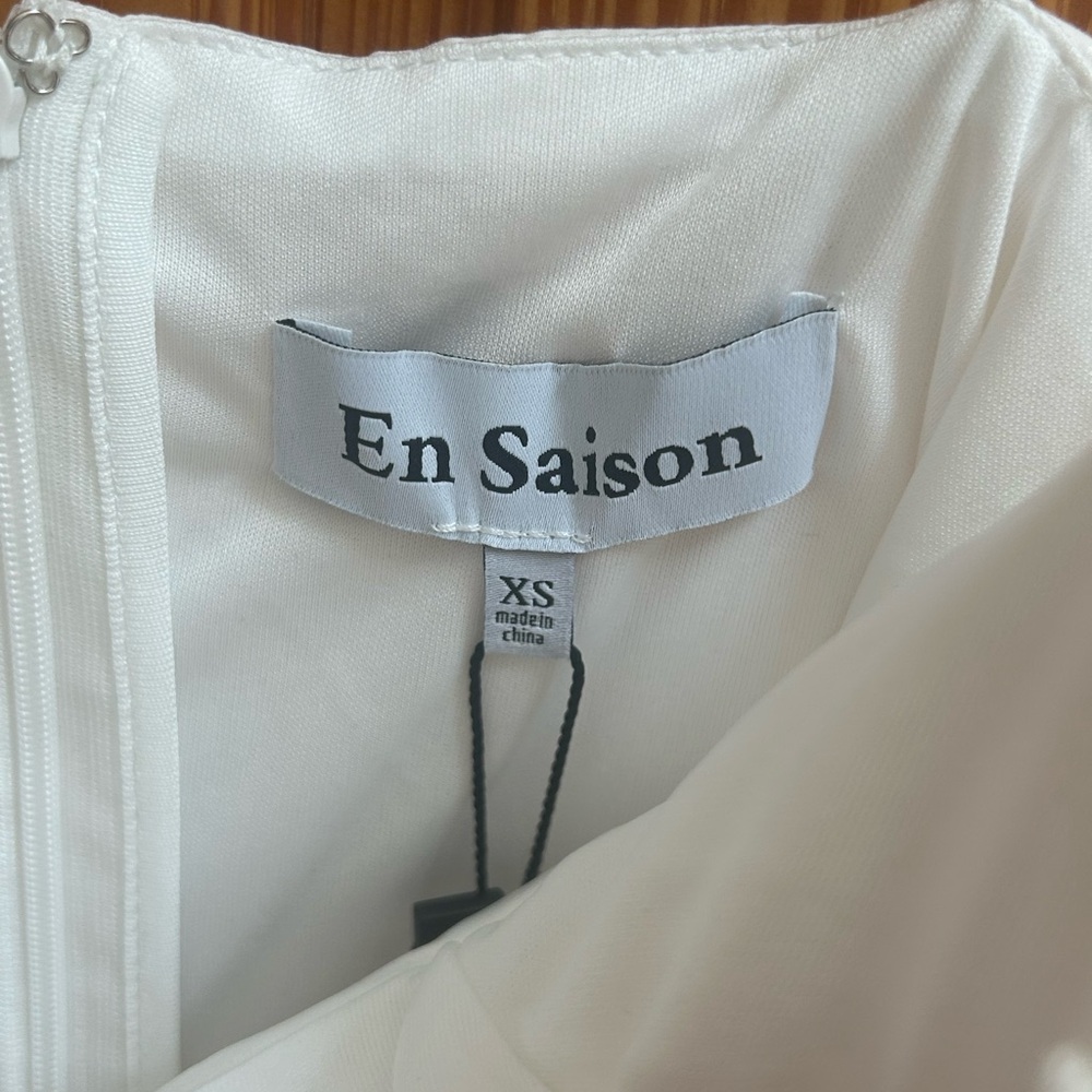 En Saison Ivory Ruffled Corset Top - Picture 3 of 5